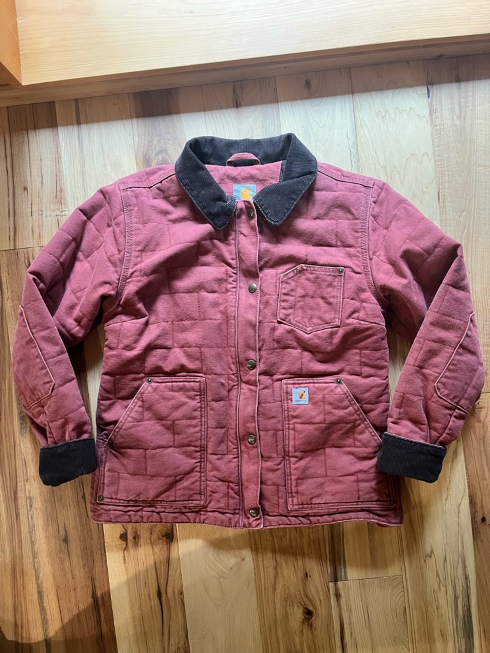 Carhartt women Quilted Duck Jacket in Rose